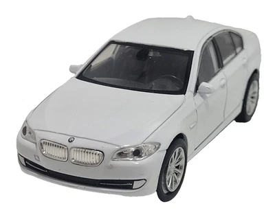Bmw 535i In White Welly Diecast 1/38 Scale Model Toy Car Pull Back Open Doors - Image 1 of 4