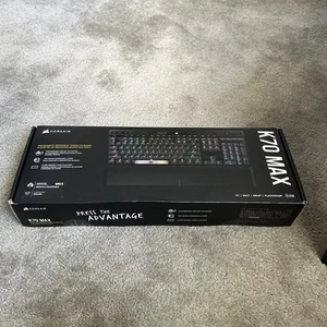 CORSAIR K70 MAX RGB Mechanical Gaming Keyboard - Steel Gray, MGX Switches - Picture 1 of 4