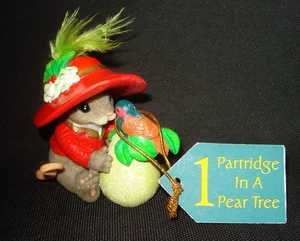 Hamilton Charming Tails 12 Days Of Christmas Rebhuhn im Birnbaum Figur - Bild 1 von 4