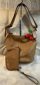 Vintage Coach Bag Y2K Bucket Duffle Convertible Shoulder Natural Tan - Picture 1 of 24