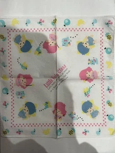 Pañuelo Sanrio Little Twin Stars 1987 Showa Retro Periodo Kikirara - Imagen 1 de 3