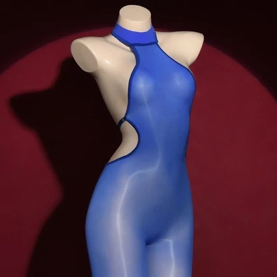 Medias brillantes brillantes súper aceitosas 6D mono sin espalda pantimedias medias encanto Foto 1 de 4