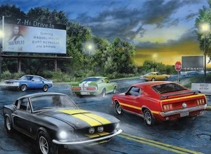 Ford Mustang dans la nuit - Puzzle 1000 pcs Anatolian - Photo 1/1