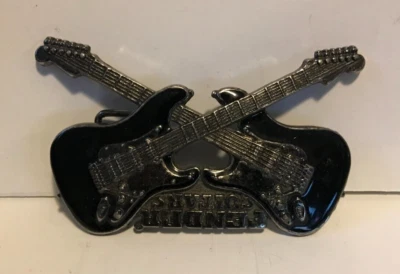 Guitarras cruzadas negras Fender Stratocaster hebilla de cinturón - metal macizo Foto 1 de 2