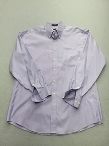 1Kirkland Signature Men Button-Up 16 1/2 35 Purple 100% Cotton Long Sleeve - Picture 1 of 12