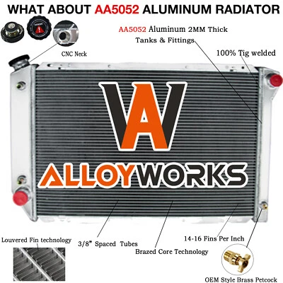 4-Row Radiator For 1980 1981 82 1983 1984 Ford F150 F250 F350 Bronco 5.0 5.8 7.5 Foto 1 de 4