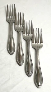 RSVP Edelstahl Perlen 18/10 glänzend Silberbesteck ~ 4er Set ~ Salatgabeln - Bild 1 von 4