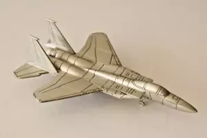 MCDONNELL DOUGLAS F-15 PEWTER 1:146 SCALE DANBURY MINT - Picture 1 of 5
