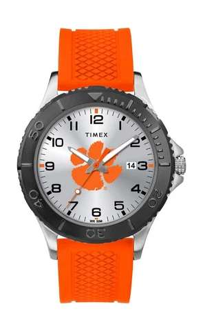 Timex Men's Collegiate Gamer 42mm Watch - Clemson Tigers with Orange Silicone Cover