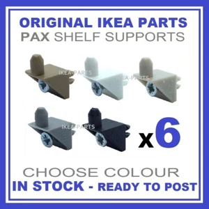 IKEA PAX WARDROBE KOMPLEMENT SHELF SUPPORT BRACKETS PINS FIXINGS WITH SCREWS X6 - Picture 1 of 18