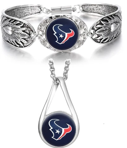 Houston Texans Gift Womens 925 Sterling Silver Necklace Bracelet Set D3D28 Cover