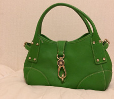 Dooney & Bourke Hand Bag Cowhide Leather Women Purse Beautiful Green Color *NM