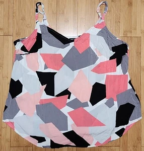 TORRID Tanktop Bluse Shirt mehrfarbig geometrisches Muster verstellbare Träger Damen 2 - Bild 1 von 7