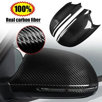 Tapa de espejo retrovisor adicional de fibra de carbono para Audi A4 S4 A5 S5 B8 8T 2009-2012 2011 Foto 1 de 4