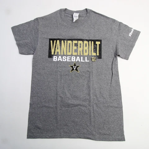 Vanderbilt Commodores Gildan Heavy Cotton Short Sleeve Shirt Men's Gray Used Cover