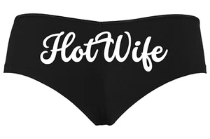 Knaughty Knickers HotWife Life Shared Lifestyle Hot Wife Black Boyshort Panties - Picture 1 of 11