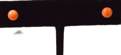 5.4mm Coral Post Earrings 14k Gold Posts - Image 1 of 4