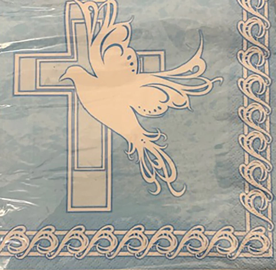Napkins-First Holy Communion in Blue - 2 Ply - Pack 16 - Image 1 of 1