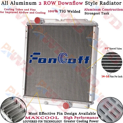Aluminum 2 Row Radiator For 1997-2004 Mitsubishi Fuso FE FG FH 3.9L L4 5.9L L6 - Image 1 of 4
