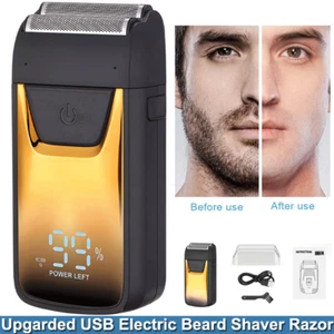 Men's Electric Beard/Bald Shaver Trimmer Razor Rechargeable Hair Shaving Machine - Picture 1 of 14