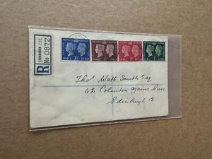 Great Britain 1940 FDC +Penny Black Centenary #SG479-82 +05/06/1940 +Reg Use - Picture 1 of 2