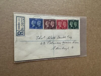 Great Britain 1940 FDC +Penny Black Centenary #SG479-82 +05/06/1940 +Reg Use - Image 1 of 2