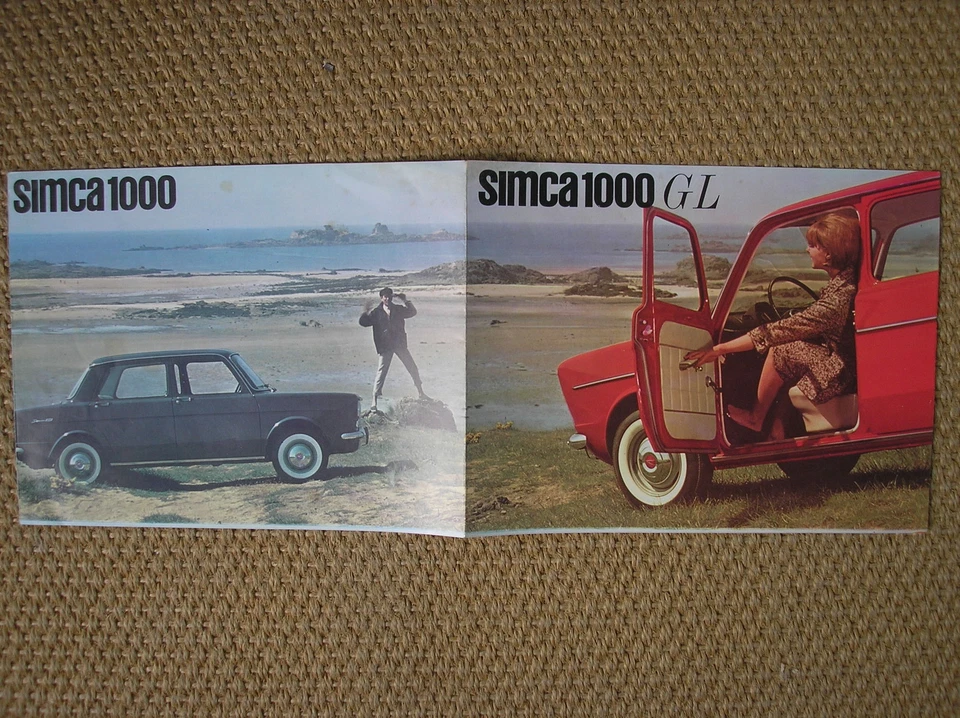 SIMCA 1000 1000 GL BROCHURE DEPLIANT PROSPEKT ORIGINALE ITALIANO - Immagine 1 di 1