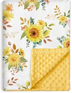 Baby Blanket for Girls Double Layer Minky Dotted Backing 30"x40" - Picture 1 of 7