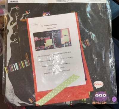 Bo Bunny 12" Whoo-Ligans #12W089 Spooky álbum de recortes kit de diseño de 2 páginas Foto 1 de 4