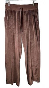 Jessica Simpson Soft Brown Velvet Velour Sweatpants Size Medium - Picture 1 of 7