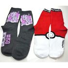 Ensemble de 2 paires de chaussettes Pokemon Mewtwo et Pokeball hommes taille 4-10 NEUF