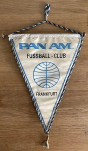 PAN AM AIRWAYS 1970s FRANKFURT FOOTBALL CLUB PENNANT FLAG DESKTOP .RARE! - Picture 1 of 1