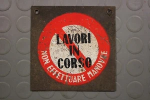 Enseigne Panneau Industrielle de la Route, Atelier D'Époque '60 Vintage - Picture 1 of 2