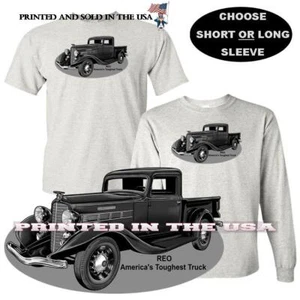 REO Speedwagon Vintage Model America's Toughest Truck Graphic Car Art T Shirt  - Picture 1 of 4
