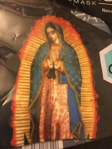 MASCARILLA NEGRA CON MADONA GUADALUPE MASCARILLA LAVABLE Y REUTILIZABLE. - Imagen 1 de 7
