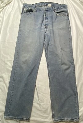 Vtg 501 Button Fly 2001  38x32 Light Wash Levi’s - Image 1 of 4