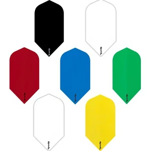 5 SETS [15] Poly Plain Slim Dart Flights Solid Colours DSP - Picture 1 of 9