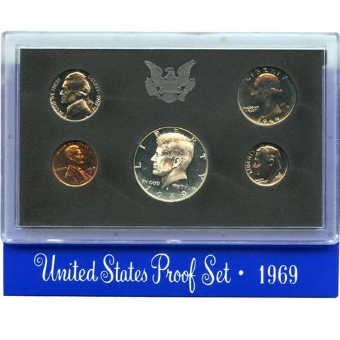 1969-S Proof Set United States US Mint Original Government Packaging Box Cover