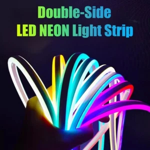 164ft LED Neon Rope Strip Light Waterproof 12V 24V Outdoor Lighting Double Sided - Picture 1 of 72