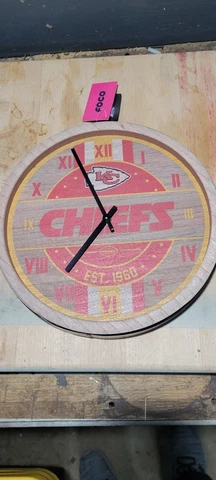 Kansas City Chiefs Wall Mount Clock NFL Cover