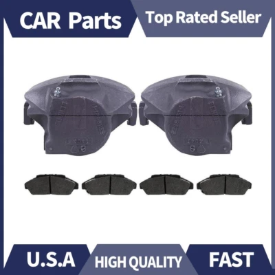 Pinzas de freno delanteras izquierda + derecha y pastillas metálicas para Chevrolet C30 1979-1986 Foto 1 de 4