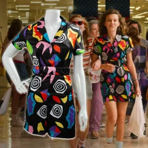 Stranger Things 3 Eleven 11 Printed Romper Cosplay Costume Dress Halloween Suit~ - Picture 1 of 11