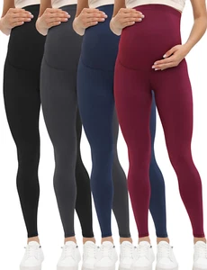 Women'S Maternity Leggings over the Belly Pregnancy Active Wear Workout Yoga Tig - Picture 1 of 12