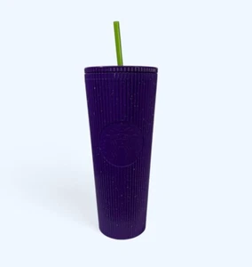 Starbucks Purple Halloween Tumbler 2024 Purple Glow In The Dark 24 Oz. - Picture 1 of 4