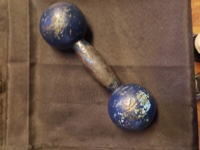 Globo de hierro fundido estampado K vintage 5 kg 10 11 lb mancuerna cabeza redonda raro Foto 1 de 4