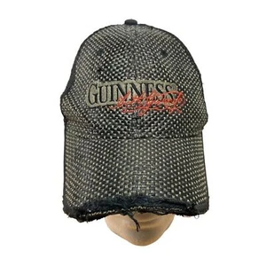 Guinness Beer Ball Cap Retro Brand Mesh Adjustable Snapback  Shredded - Picture 1 of 7
