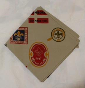 Souvenir Neckerchief sold at 1975 World Jamboree, Neat Silkscreened Item - Picture 1 of 2