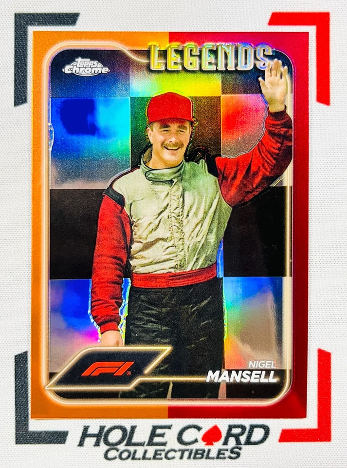 NIGEL MANSELL 2024 Topps Chrome Formula 1 F1 #194 Orange Red Refractor (2) - Image 1 of 3