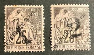 St. Pierre & Miquelon 49-50, Mint Hinged, 1892, CV=$25.00 - Picture 1 of 2