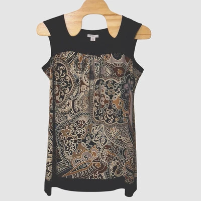 Liz Claiborne Women's Fleur De lis Floral Multi Sleeveless Dress 18W Knee Length - Image 1 of 4